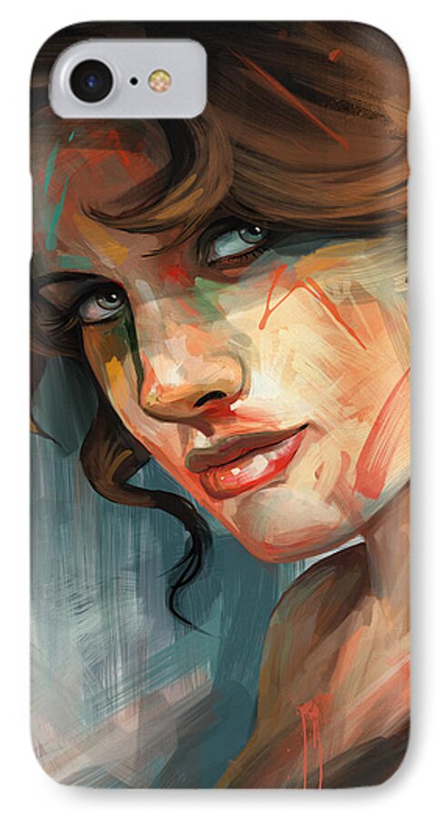 Woman iPhone 7 Case featuring the digital art Belle by Steve Goad