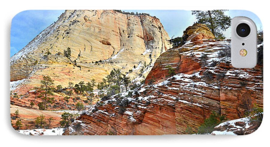 Zion National Park iPhone 7 Case featuring the photograph Big Butte II by Ray Mathis
