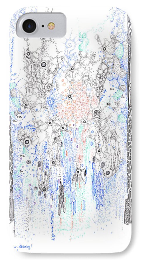 Rheology iPhone 7 Case featuring the painting Bingham Fluid or paste by Regina Valluzzi