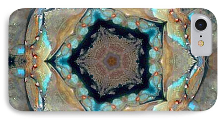 Blue iPhone 7 Case featuring the photograph Blue Crab Kaleidoscope by Bill Barber
