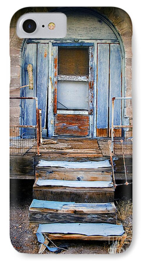 Door iPhone 7 Case featuring the photograph Blue Door of Riley by Craig J Satterlee