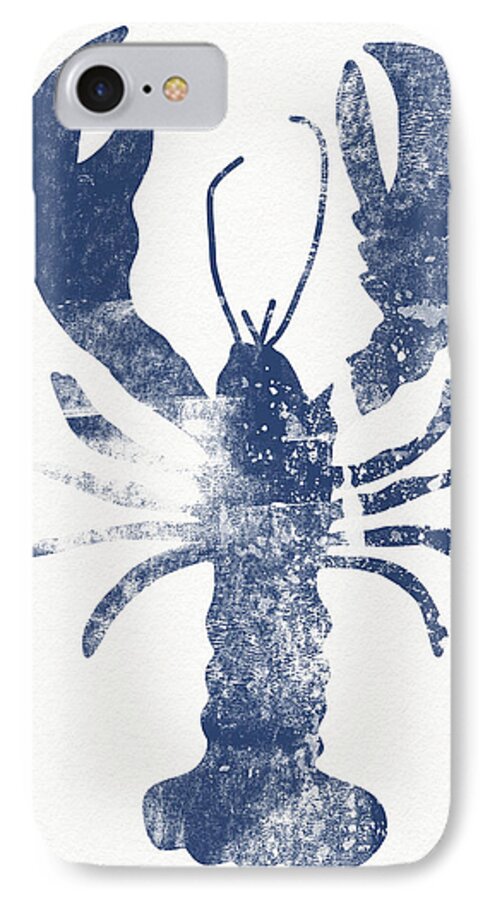 Cape Cod iPhone 7 Case featuring the painting Blue Lobster- Art by Linda Woods by Linda Woods