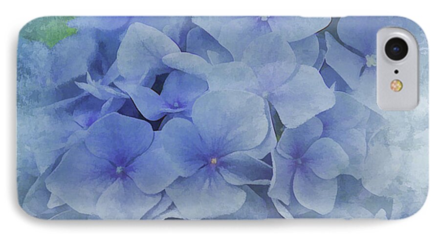 Flowers iPhone 7 Case featuring the photograph Blue Moments by Elaine Manley