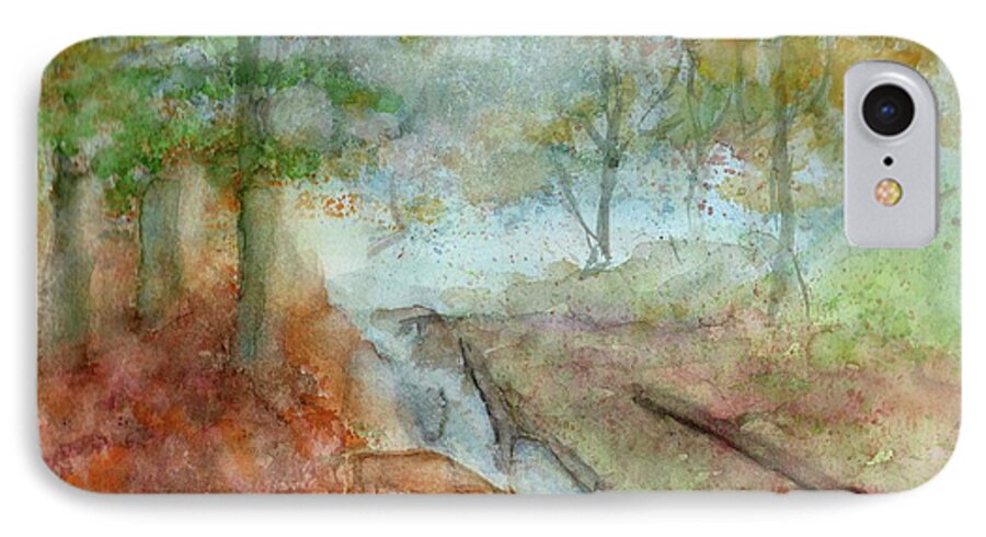  iPhone 7 Case featuring the painting Blue Ridge Mountains memories by Doris Blessington