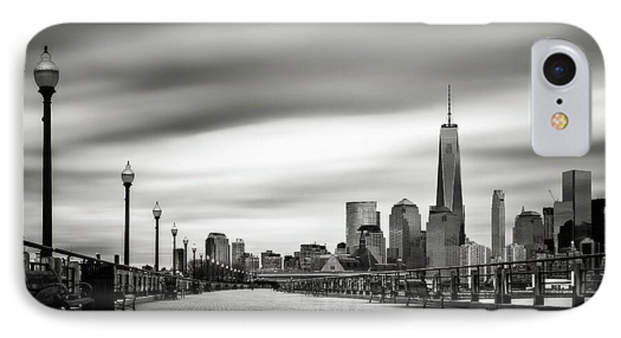 City iPhone 7 Case featuring the photograph Boardwalk into the city by Eduard Moldoveanu