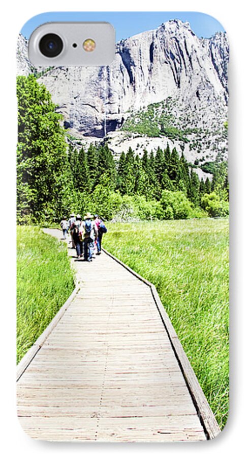 Yosemite iPhone 7 Case featuring the photograph Boardwalk on Yosemite Meadow by Sherry Curry