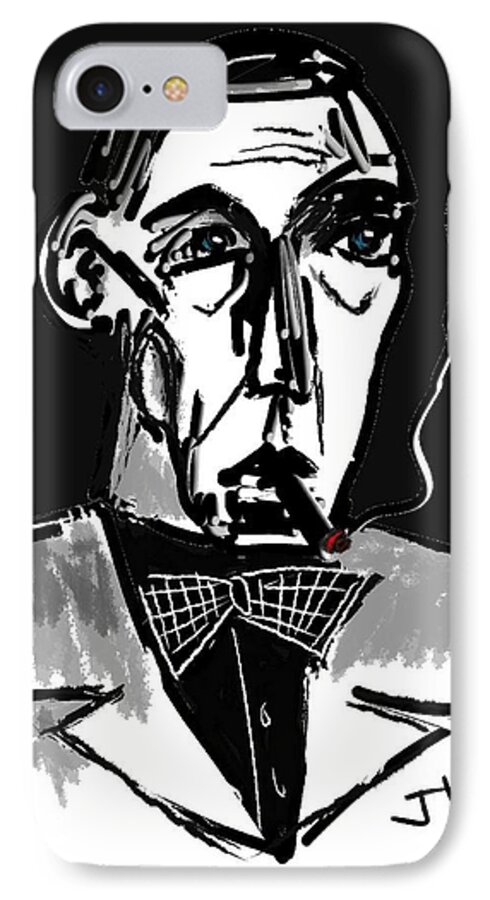 Humphrey Bogart iPhone 7 Case featuring the painting Bogart by Jim Vance