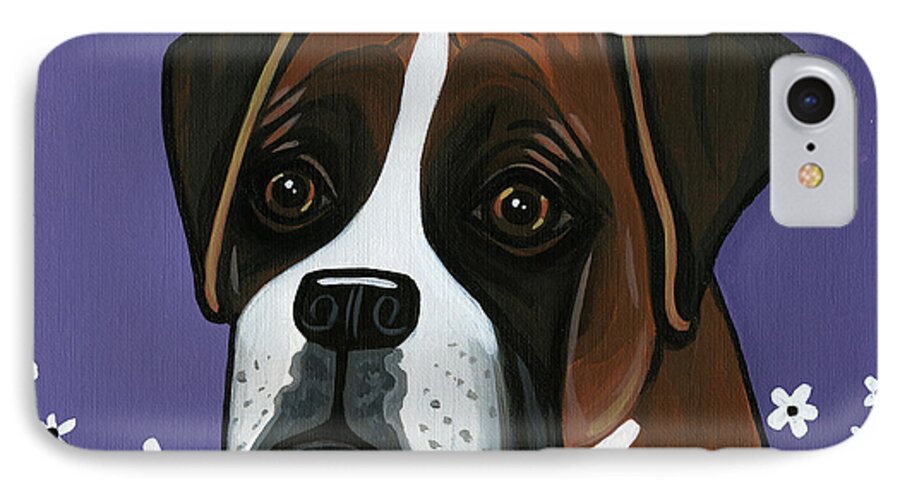 Boxer iPhone 7 Case featuring the painting Boxer by Leanne Wilkes