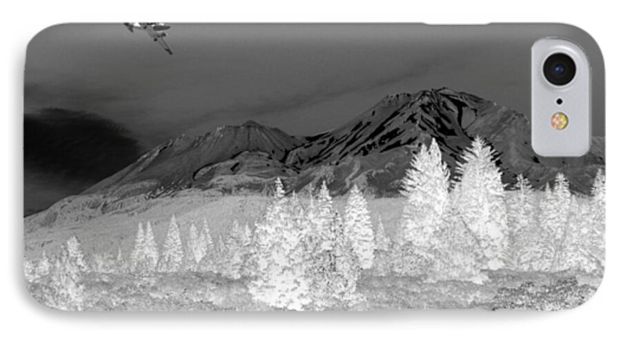 Mount Shasta iPhone 7 Case featuring the photograph Breathtaking In Black and White by Joyce Dickens