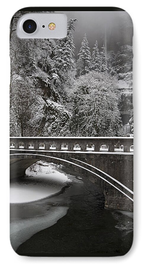 Bridges Of Multnomah Falls iPhone 7 Case featuring the photograph Bridges of Multnomah Falls by Wes and Dotty Weber