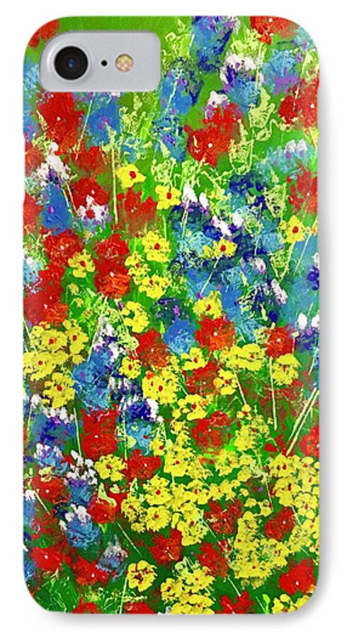 Spring iPhone 7 Case featuring the painting Brilliant Florals by George Riney