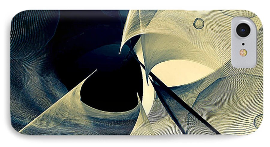 Vector iPhone 7 Case featuring the digital art Bubble Hurricane by ThomasE Jensen