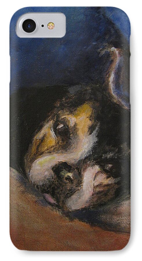 Portrait Of Buddy iPhone 7 Case featuring the painting Buddy by Patricia Kanzler