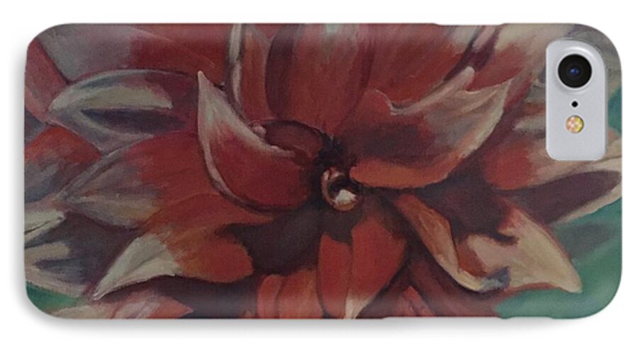 Landscape iPhone 7 Case featuring the painting Burst of petals by Gloria Smith