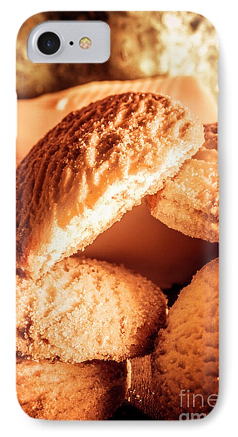 Bakery iPhone 7 Case featuring the photograph Butter shortbread biscuits by Jorgo Photography