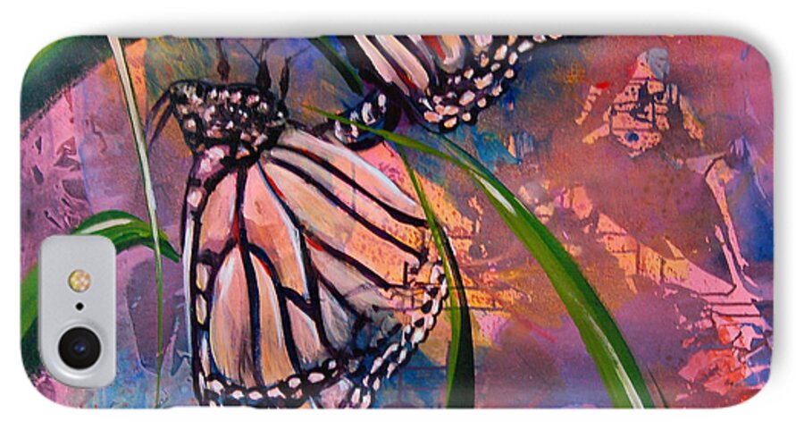 Butterflies iPhone 7 Case featuring the painting Butterfly Love by AnnaJo Vahle
