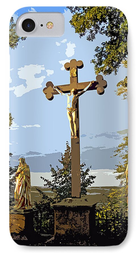 Jesus iPhone 7 Case featuring the photograph Calvary Group - Parkstein by Juergen Weiss