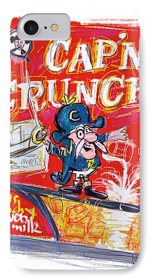Cap'n Crunch iPhone 7 Case featuring the mixed media Capn Crunch by Russell Pierce