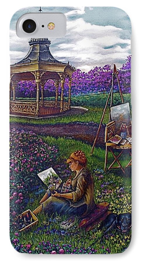 Artist iPhone 7 Case featuring the painting Capturing the Light by Linda Simon