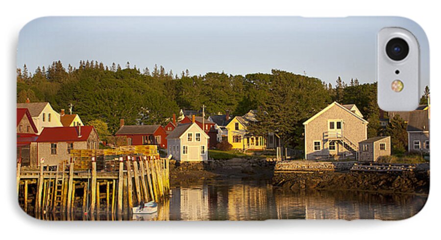 Carvers Harbor iPhone 7 Case featuring the photograph Carvers Harbor at Sunset, Vinahaven, Maine by Michele A Loftus