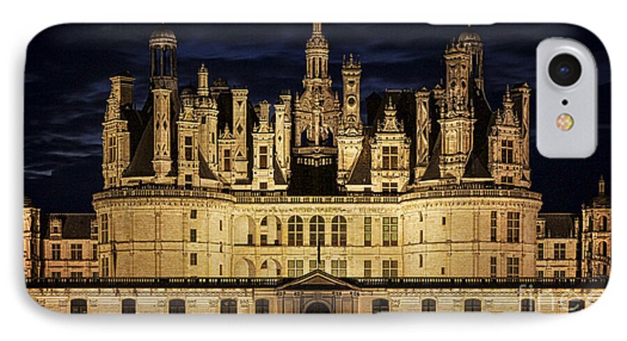 Castle iPhone 7 Case featuring the photograph Castle Chambord illuminated by Heiko Koehrer-Wagner