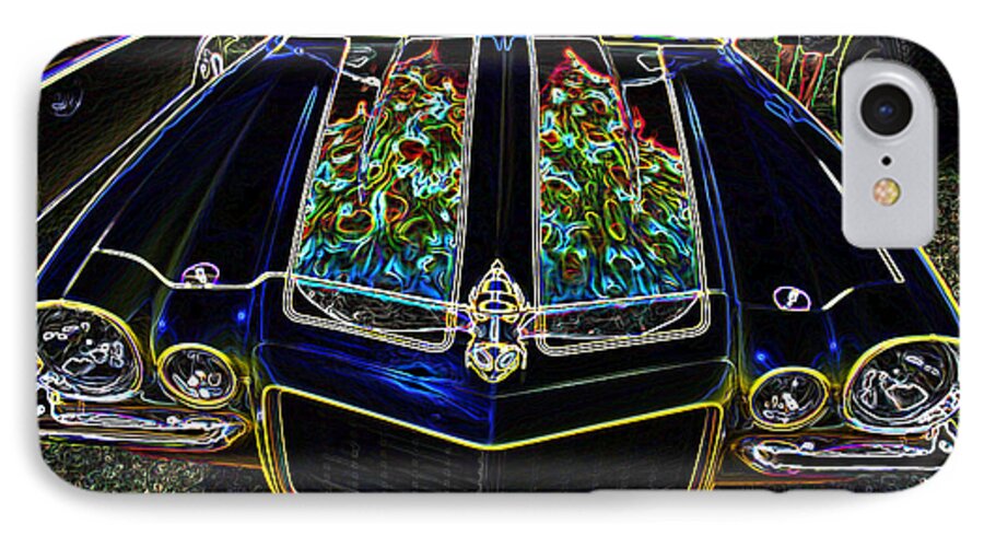 Car iPhone 7 Case featuring the digital art Charged Up Camaro by Teri Schuster