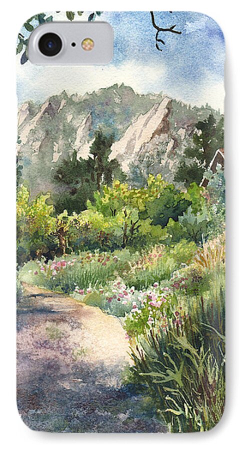 Trail Painting iPhone 7 Case featuring the painting Chautauqua Morning by Anne Gifford