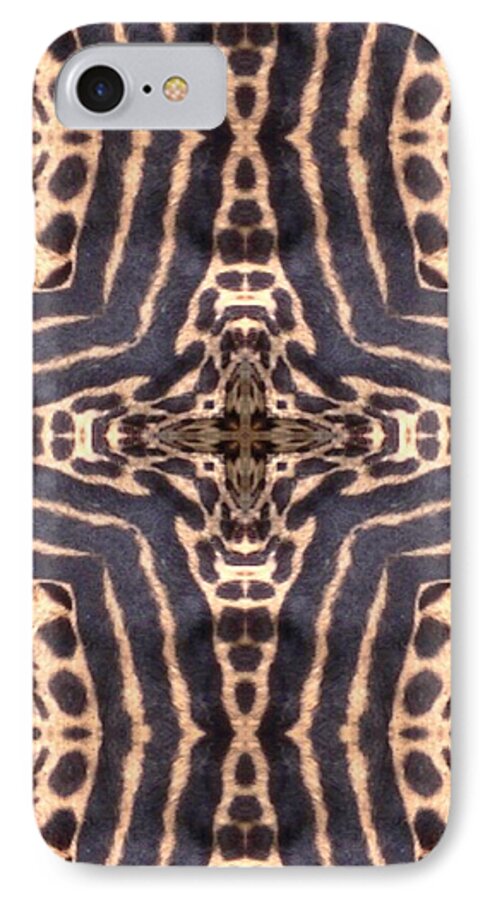 Digital iPhone 7 Case featuring the digital art Cheetah Cross by Maria Watt