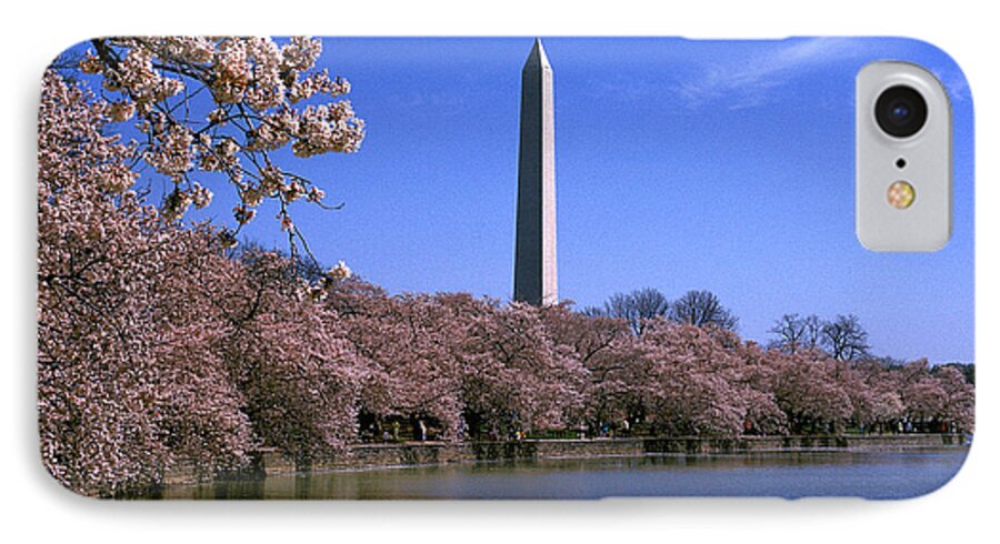 Scenic iPhone 7 Case featuring the photograph Cherry Blossoms on the Tidal Basin 15J by Gerry Gantt