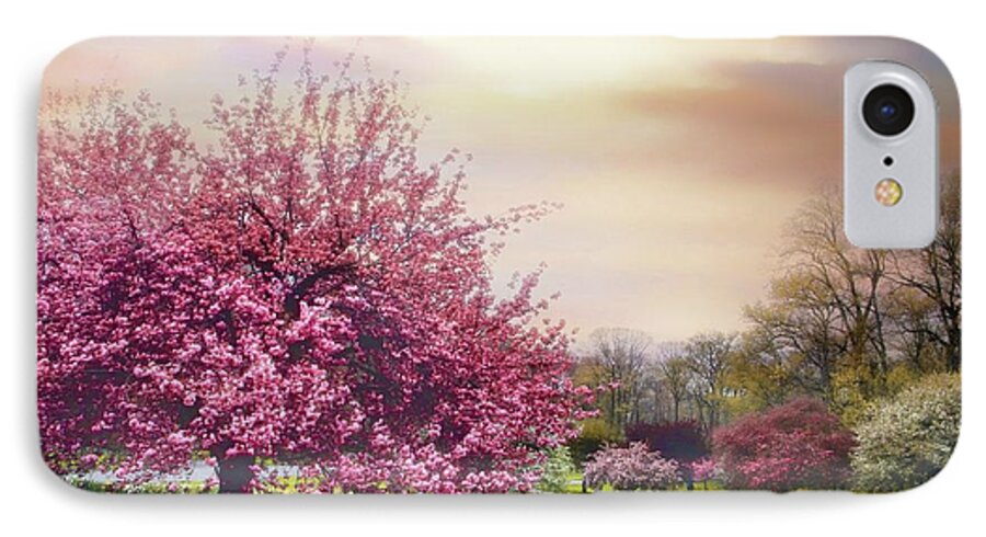 Cherry Tree iPhone 7 Case featuring the photograph Cherry Orchard Hill by Jessica Jenney