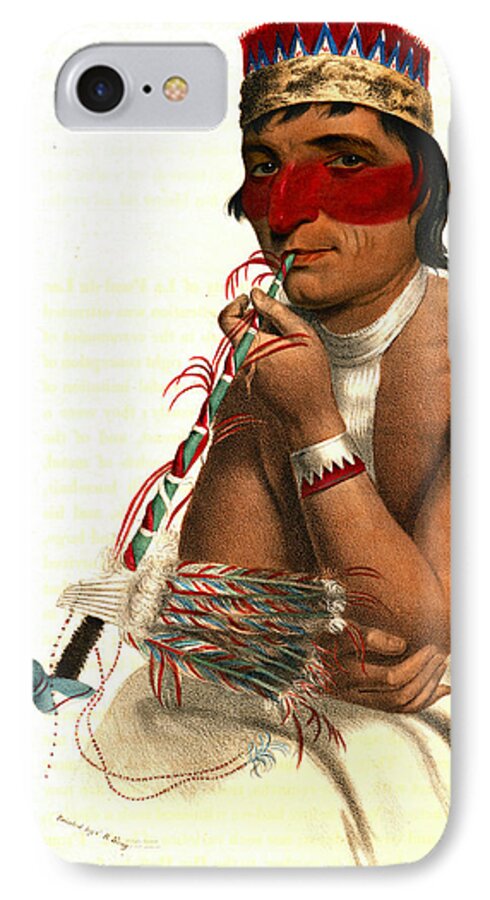 Chippeway Chief 1836 iPhone 7 Case featuring the photograph Chippeway Chief 1836 by Padre Art