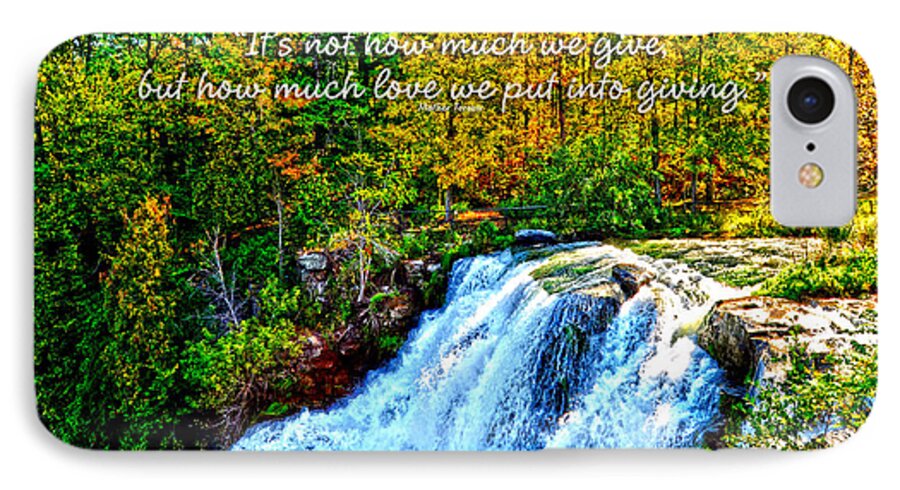 Diane Berry iPhone 7 Case featuring the photograph Chittenango Falls, NY Mother Teresa by Diane E Berry