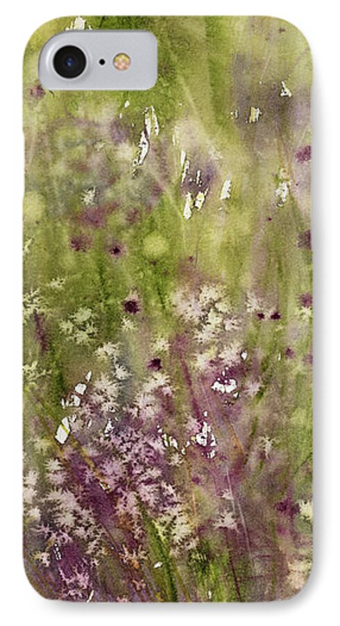 Flower iPhone 7 Case featuring the painting Chive Garden by Judith Levins