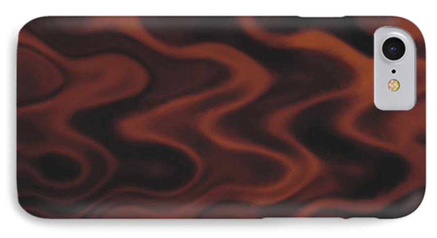 Abstract iPhone 7 Case featuring the painting Chocolate by Pet Serrano