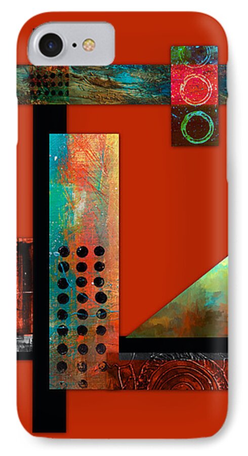 Abstract Art iPhone 7 Case featuring the mixed media Collage Abstract 1 by Patricia Lintner