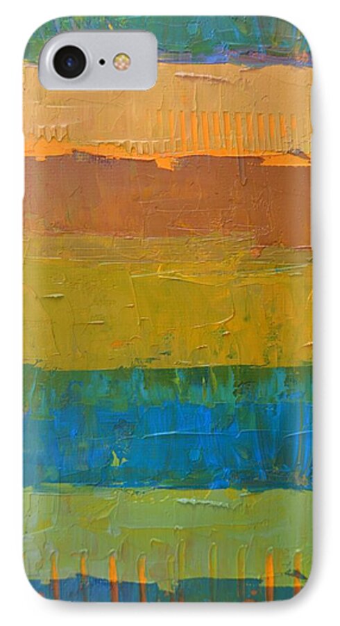 Abstract iPhone 7 Case featuring the painting Color Collage Three by Michelle Calkins