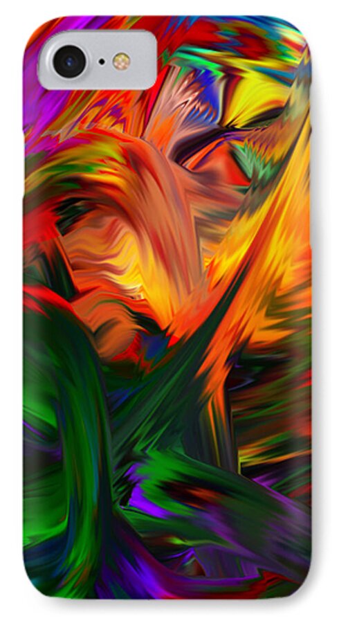 Original Contemporary iPhone 7 Case featuring the digital art Color Reality B4 by Phillip Mossbarger