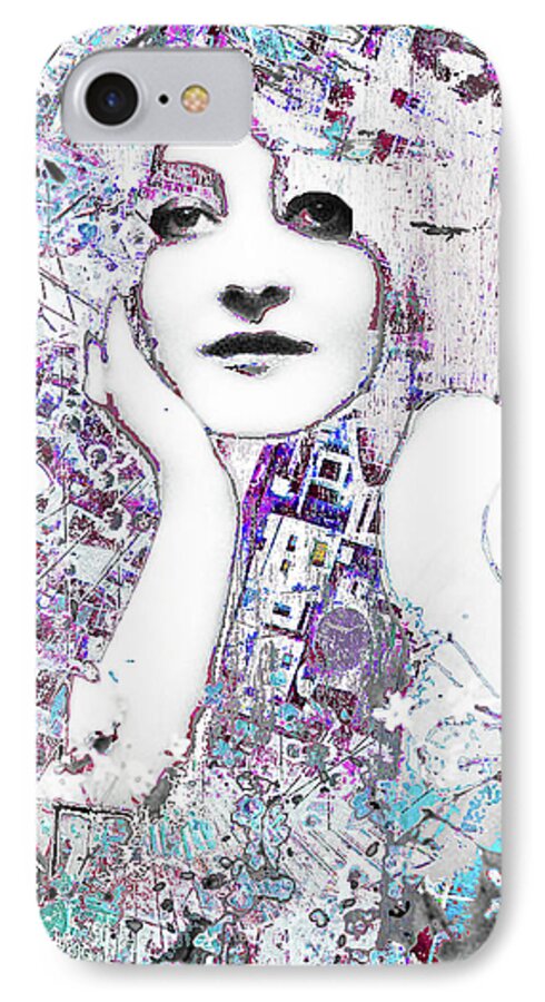 Woman iPhone 7 Case featuring the mixed media Comes In Colors by Tony Rubino