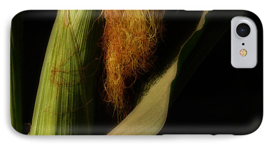 Corn Stalk iPhone 7 Case featuring the photograph Corn Silk by Linda Shafer