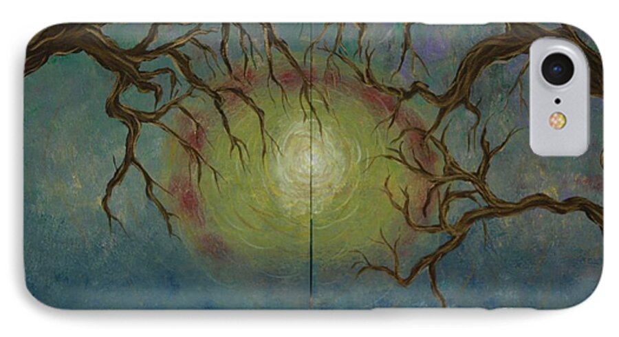 Tree iPhone 7 Case featuring the painting Creeping by Jacqueline Athmann