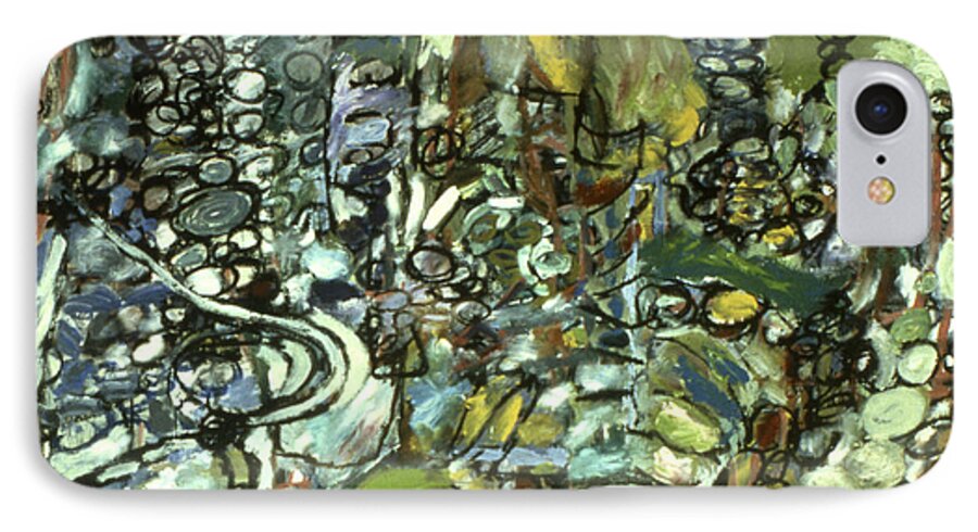 Original Painting iPhone 7 Case featuring the painting Cycles and Breaks by Richard Baron