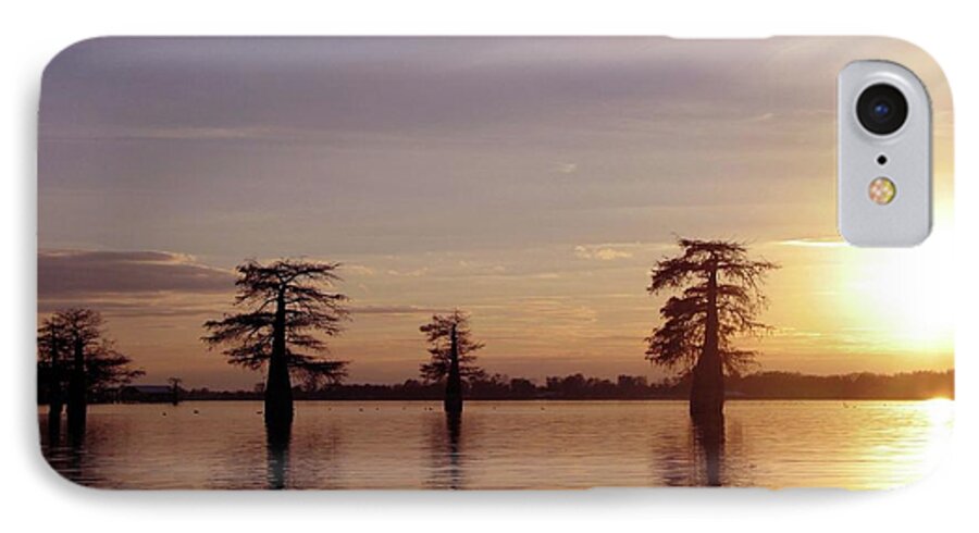 Landscape iPhone 7 Case featuring the photograph Cypress Sunset by Sheila Ping
