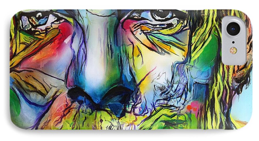 David Bowie iPhone 7 Case featuring the painting David Bowie by Eric Dee