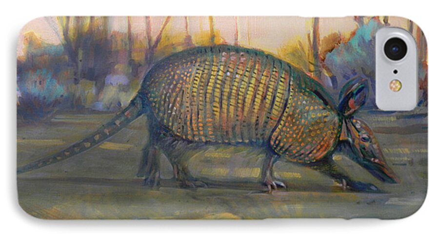 Armadillo iPhone 7 Case featuring the painting Dawn Run by Donald Maier