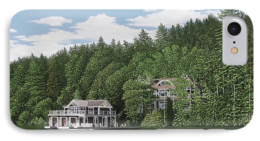 Muskoka iPhone 7 Case featuring the painting De Groote Summer Home Muskoka by Kenneth M Kirsch