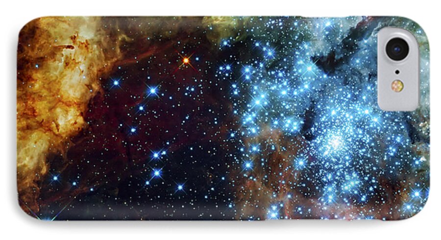 Nebula iPhone 7 Case featuring the photograph Deep Space Fire and Ice 2 by Jennifer Rondinelli Reilly - Fine Art Photography