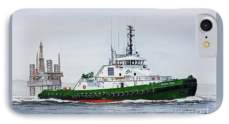Arctic Tug iPhone 7 Case featuring the painting Denise Foss by James Williamson