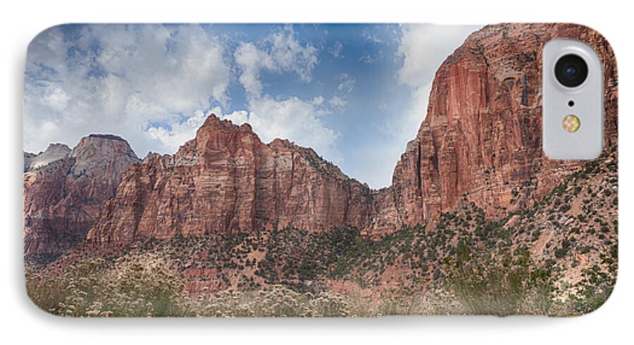 Landscape iPhone 7 Case featuring the photograph Descent into Zion by John M Bailey