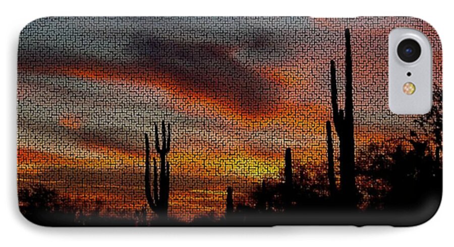 Software iPhone 7 Case featuring the photograph Desert Sunset by Joseph Baril