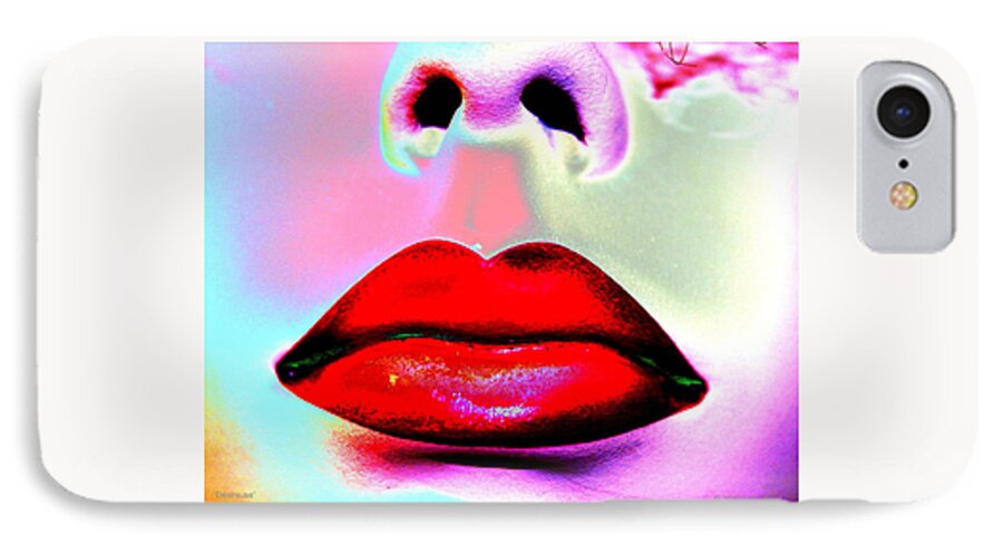 Lips iPhone 7 Case featuring the digital art Desireuse by Larry Beat